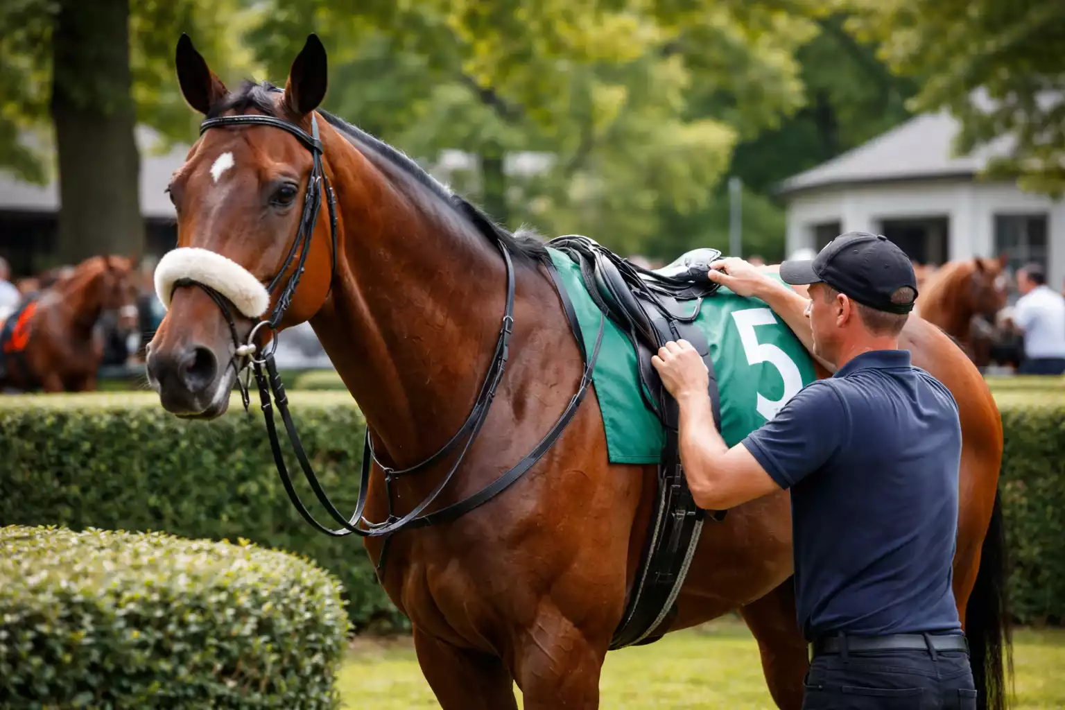 Favorit-Pferd mit niedriger Quote wird gesattelt