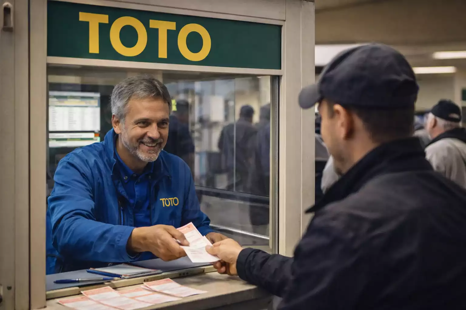 Totalisator-Schalter auf einer deutschen Rennbahn